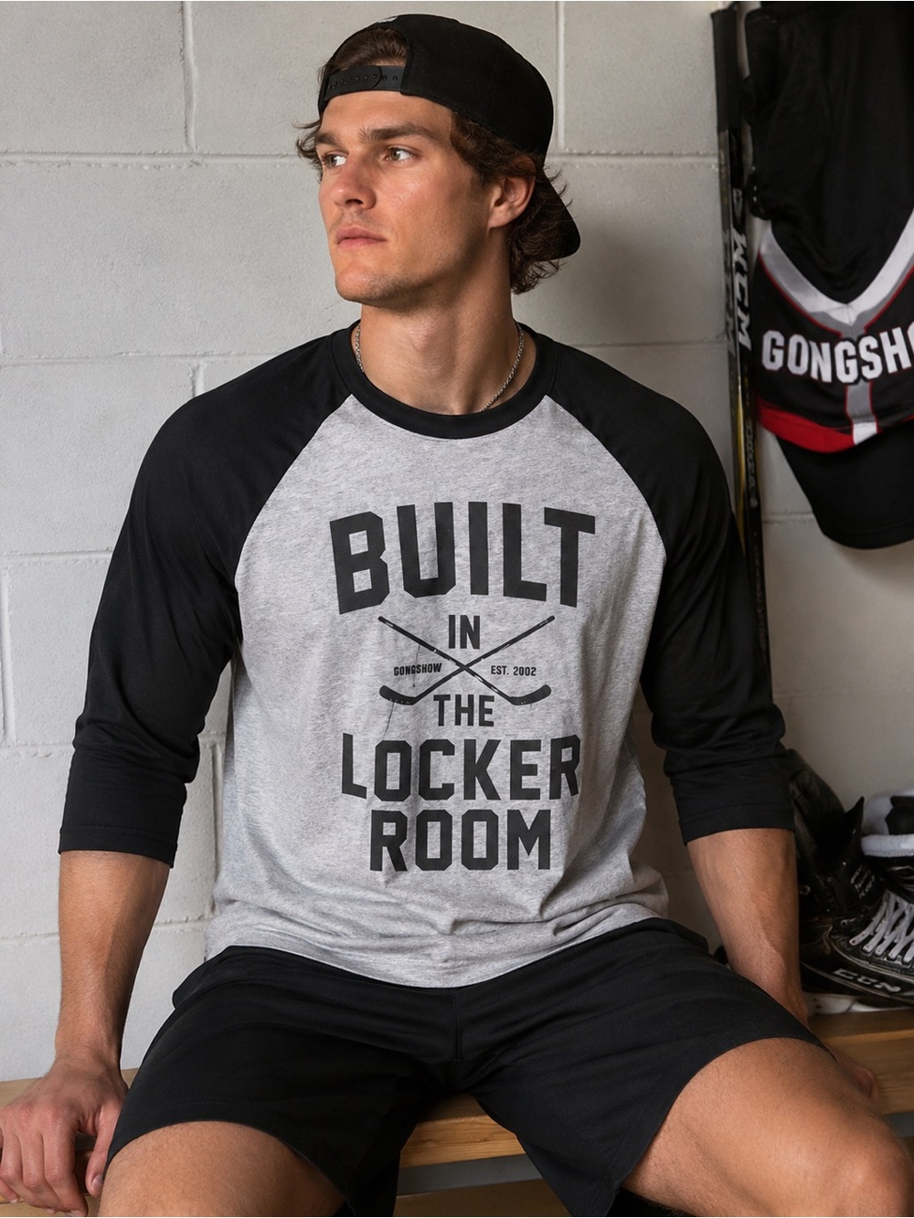 2/$35 Gongshow Hockey Tee Built In The Locker Room Off Duty